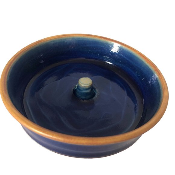 Blue Beggler Ceramic Microwave Egg Maker Baker Studio Pottery Alan Ditton 2019 - Picture 1 of 3